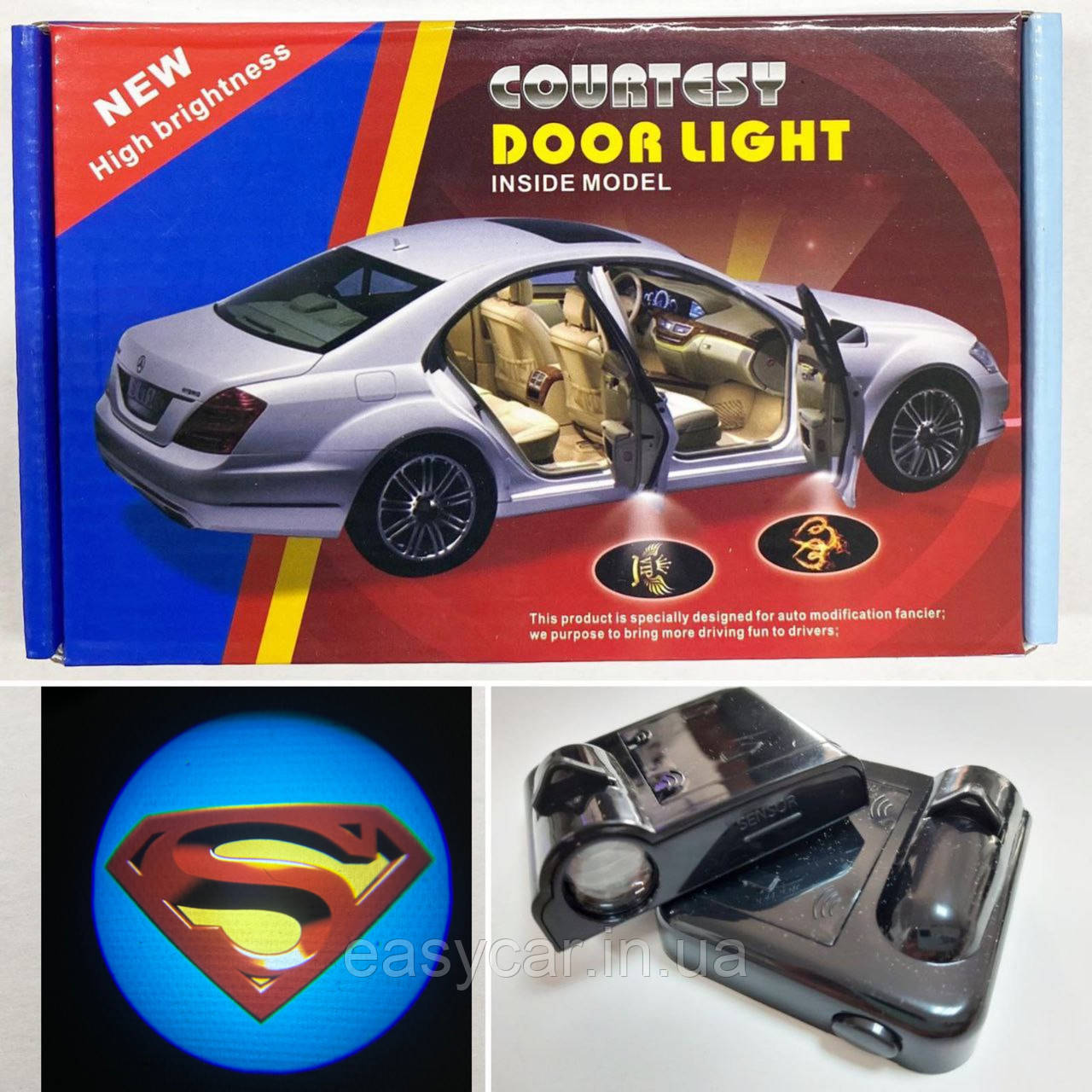 Логотип підсвітка дверей Супермен Lazer door logo light SUPERMAN, фото 1
