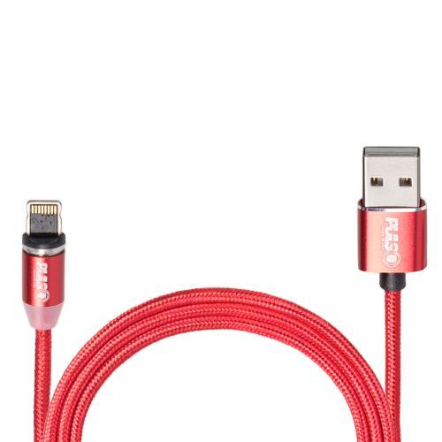 Кабель магнітний PULSO USB - Lightning 2,4А, 1m, red (тільки зарядка)