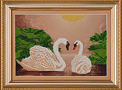 Схема для вишивки бісером Лебедина вірність Т-005 (габардин)
