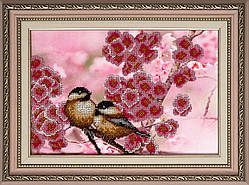 Схема для вишивки бісером Горобці Т-012 (габардин)