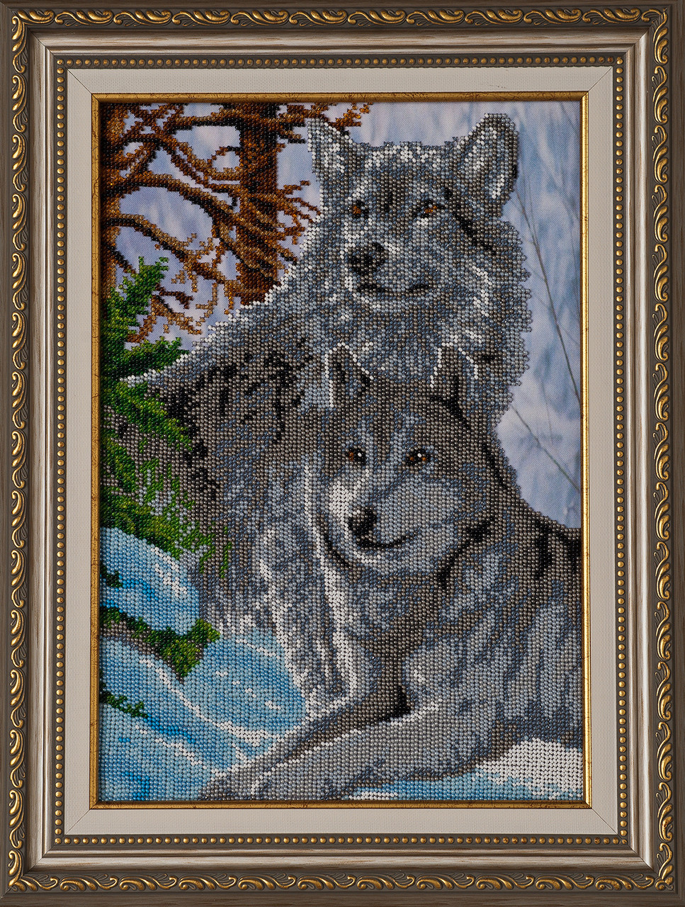 Схема для вишивки бісером Вовки Т-013 (габардин), фото 1