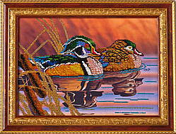 Схема для вишивки бісером Качечки - мандаринки Т-020 (габардин)