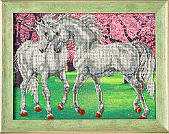 Схема для вишивки бісером Єдинороги Т-022 (габардин)
