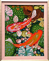 Схема для вишивки бісером Рибки Кої Т-024 (габардин)