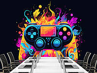 Флизелиновые фотообои для спальни, детской, игровой комнаты с изображением "Красочный геймпад"