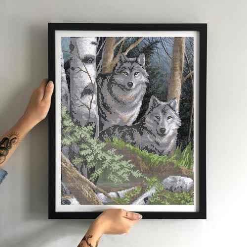 Заготовка для вишивки ТМ Золота Підкова Вовки в лісі ЗПТ-016, фото 1