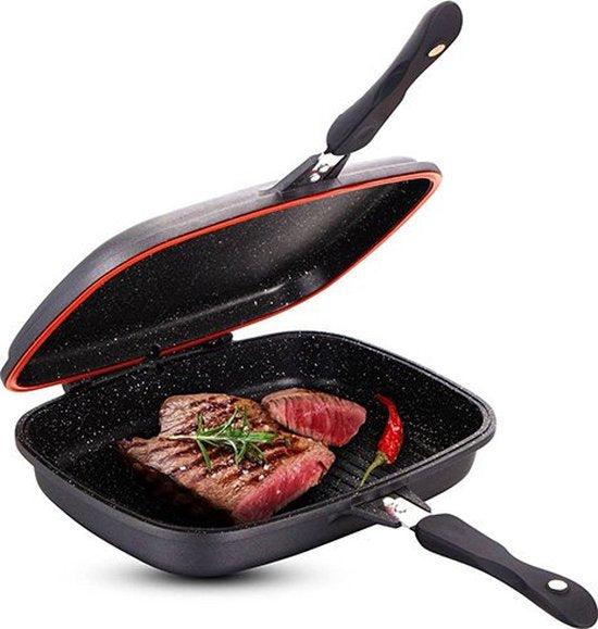 Двостороння сковорода-гриль Double Grill Pan з антипригарним покриттям 32 см