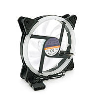TU  TU Кулер корпусной 12025 DC sleeve fan 4pin - 120*120*25мм, 12V, 1200об/мин, Ice-Blue, двухсторонний