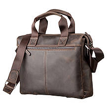 Сумка чоловіча SHVIGEL 11108 шкіряна Коричнева, фото 2