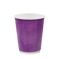 Стакан паперовий 400 мл - 350 ЄВРО подвійний 1 упак 20шт, Purple