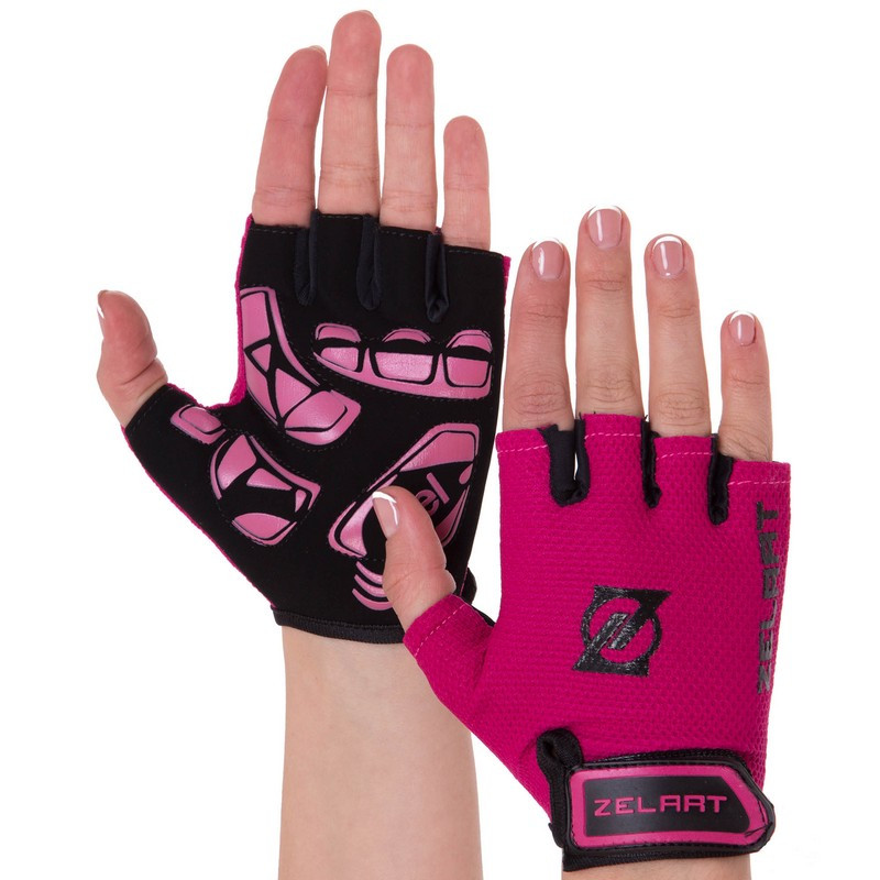 Рукавиці для фітнесу рукавички спортивні Zelart Fitness Gloves 3888 розмір XS Pink-Black, фото 1