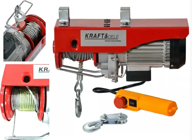 Тельфер електричний Kraft&Dele KD1526 12 м: 400/800 кг