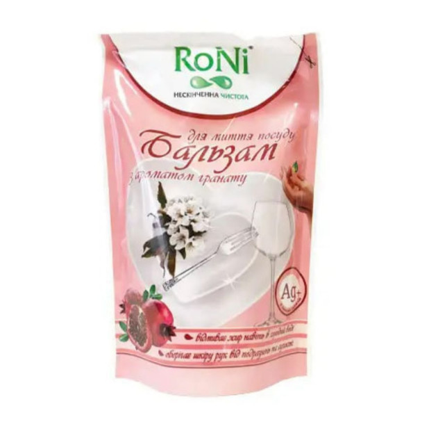 Бальзам для миття посуду RoNI гранат 450мл дой-пак (4820210440290)