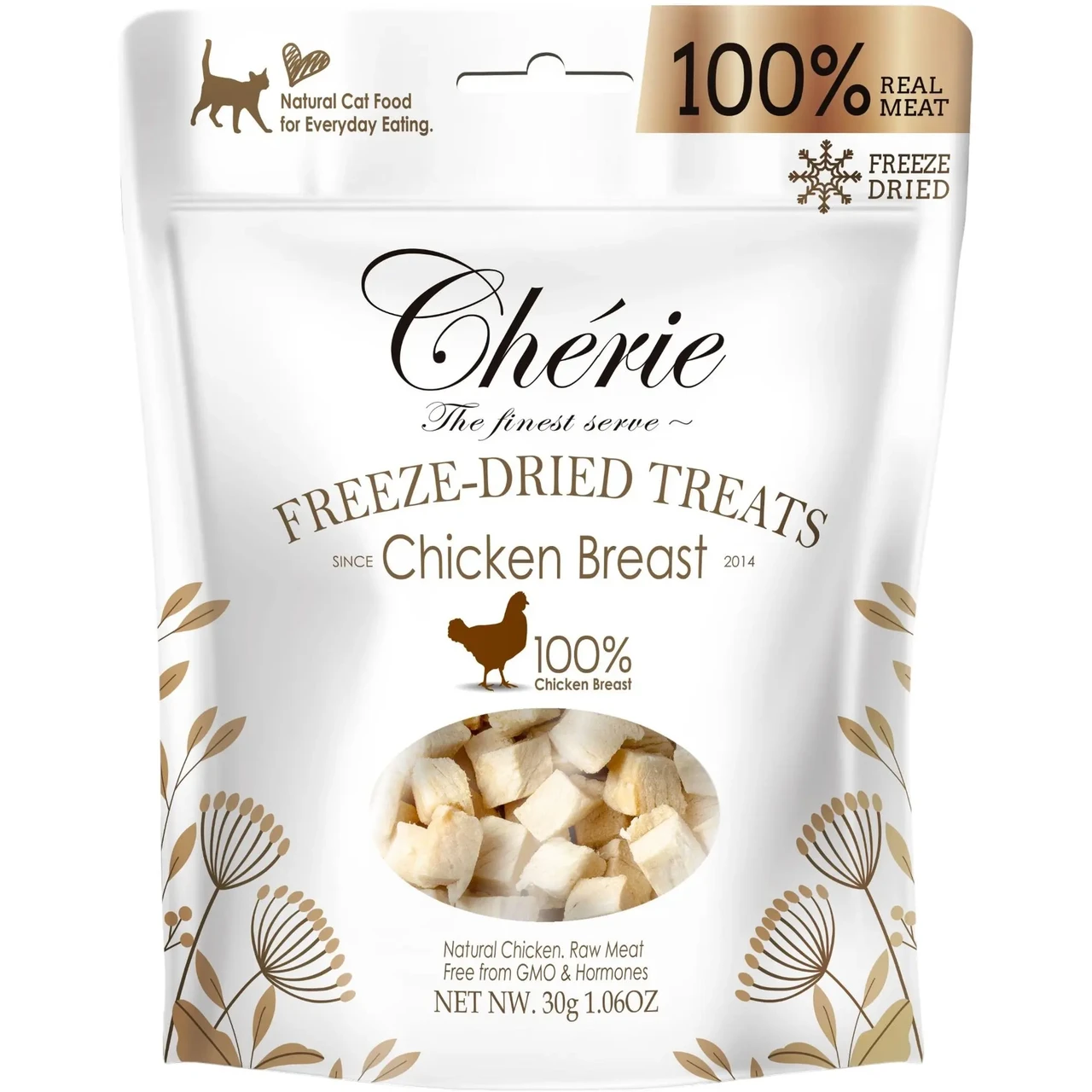 Натуральні ласощі Cherie Freeze Dried Treats Chicken Breast для кішок з курки 30 г