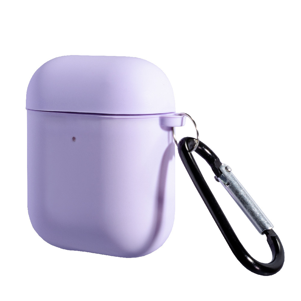 Чехол Silicone Case for Air Pods (with fibra) AirPods 1 / 2,  Purple, фото 1