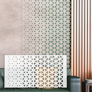 Трафарет для декоративної штукатурки з безшовним геометричним візерунком (420х800)