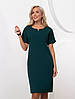 Класичне універсальне жіноче плаття на всі випадки, темно-зелене, фото 5