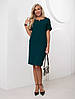 Класичне універсальне жіноче плаття на всі випадки, темно-зелене, фото 7