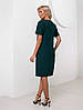 Класичне універсальне жіноче плаття на всі випадки, темно-зелене, фото 8