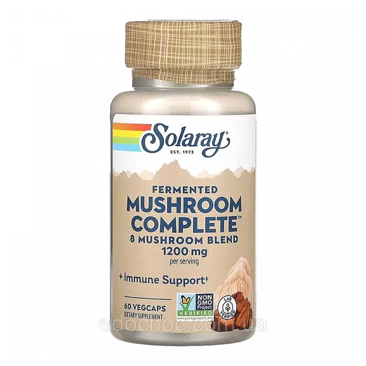 Суміш лікувальних грибів (Fermented Mushroom Complete) 1200 мг 60 капсул SOR-95379, фото 1