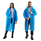 Класичний дощовик для подорожей легкий унісекс, дощовик для гір літній, велодощовик Hechpro 1030 синій, фото 8