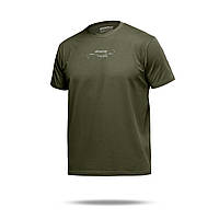 Футболка Basic Military T-Shirt з авторським принтом NAME. Олива. Розмір L