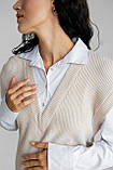 Сорочка кофта для вагітних та годуючих мам бежева з м'якого трикотажу 42, фото 5