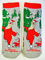 Женски носки новогодние на подарок махровые под елку