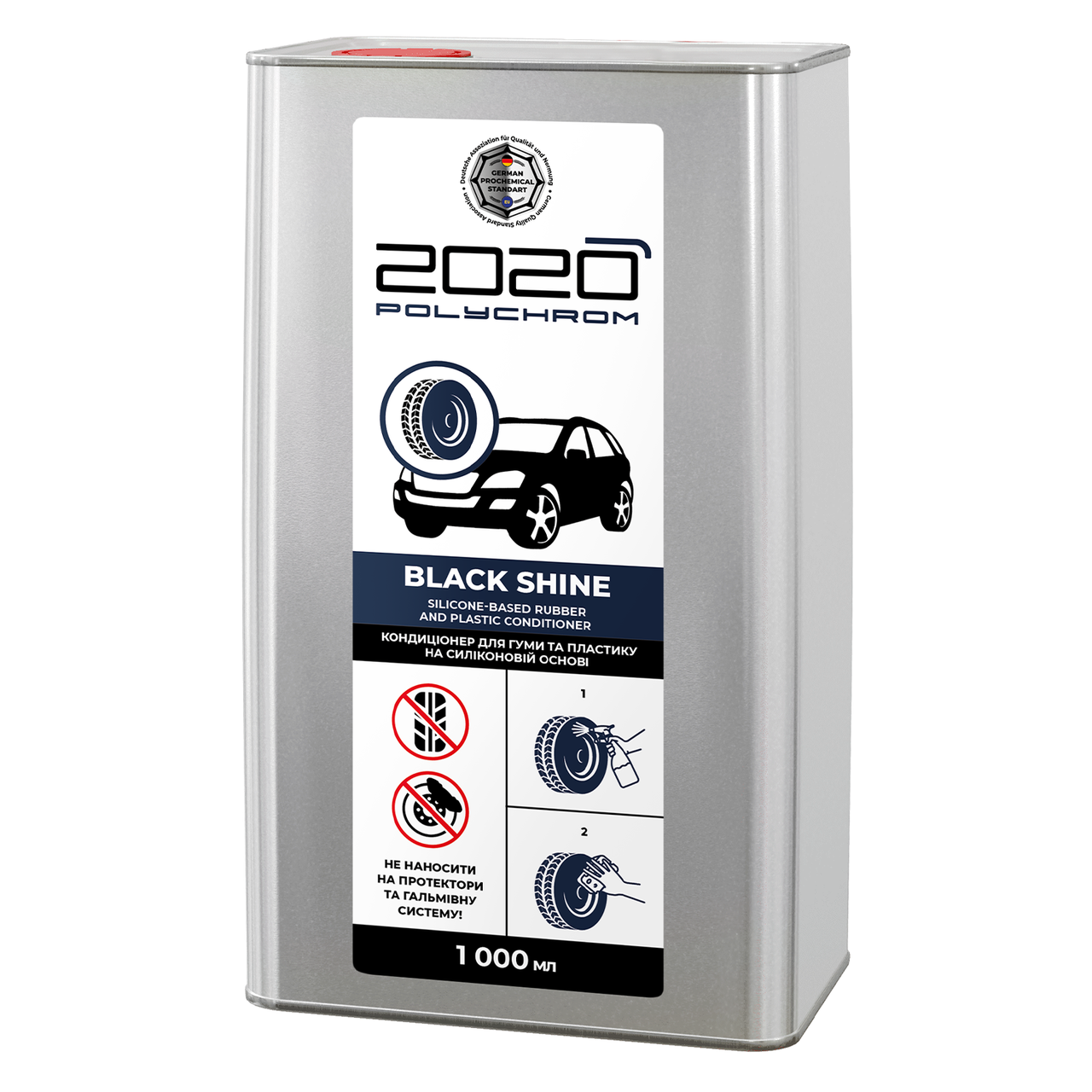 Чорнитель шин Polychrom 2020 Black Shine на силіконовій основі 1л. Polychrom 2020