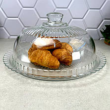 Скляна тортівниця з кришкою-куполом 27 см Luminarc Cheese platter, фото 3