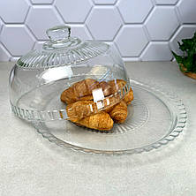 Скляна тортівниця з кришкою-куполом 27 см Luminarc Cheese platter, фото 4