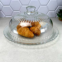 Скляна тортівниця з кришкою-куполом 27 см Luminarc Cheese platter, фото 6