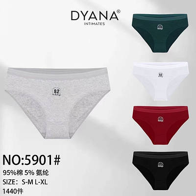 Жіночі трусики бавовняні молодіжні сліпи DYANA однотонні 5901