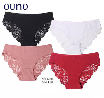 Жіночі трусики бавовняні молодіжні сліпи OUNO однотонні 6234