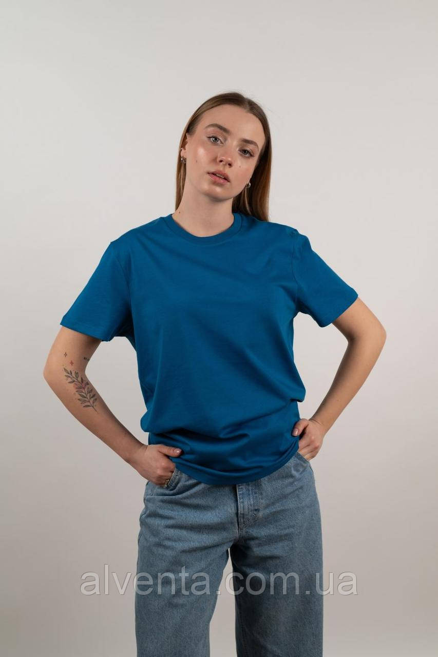 Футболка Унісекс Блакитний Сапфір (Organic Cotton)
