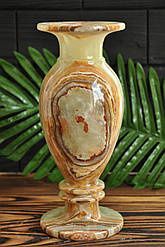 Ваза з натурального каменю онікс, 25 см (колір, як на фото)