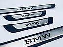 Накладки на пороги для BMW Series 1 F20 / F21 2011+ (хром-пласт) TAN24, фото 4