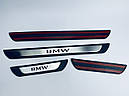 Накладки на пороги для BMW Series 1 F20 / F21 2011+ (хром-пласт) TAN24, фото 5