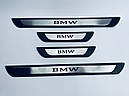 Накладки на пороги для BMW Series 1 F20 / F21 2011+ (хром-пласт) TAN24, фото 3