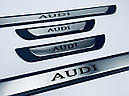 Накладки на пороги для Audi A1 2018+ (хром-пласт) TAN24, фото 4