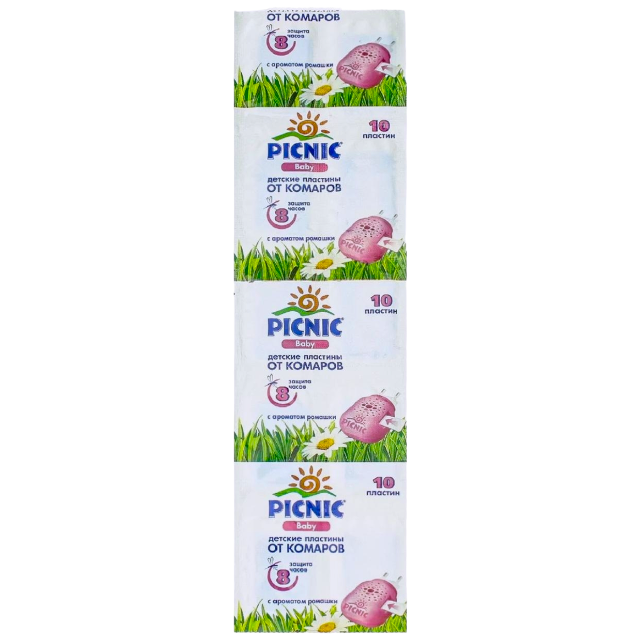 Пластинки від комарів PICNIC Baby (10шт) з аром. ромашки 50шт/уп