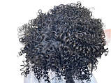 Перука жіноча афро-кучерява чорна, фото 4