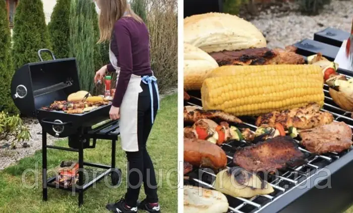 Садовый гриль Барбекю Мангал Коптильня Садовий гриль з кришкою бочка ...