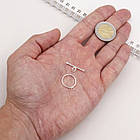 Срібло 925 Застібка Тогл, 23х6х2.5мм, Паличка 16х1.3 мм, Отвір 1.6 мм, 1 шт, фото 2