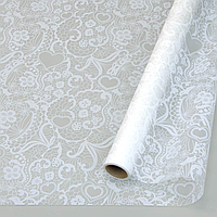 Плівка (калька) матова в рулоні "Мереживо White", 65 см х 8 м