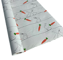 Подарунковий папір 0,7х7 м "Кролики з морквинками"