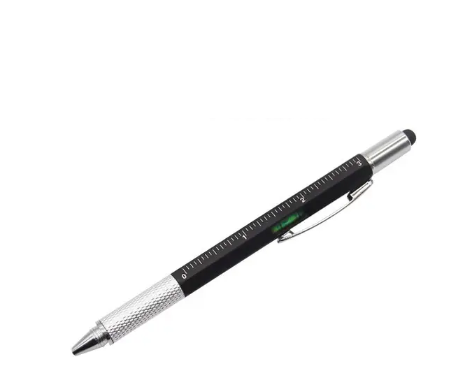 Мультифункіцональна ручка зі стилусом, чорна, фото 1