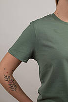 Футболка Унісекс Зелений Мох (Organic Cotton), фото 5