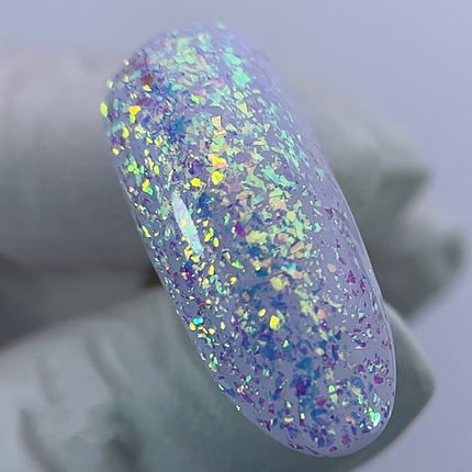 Гель з пластівцями Nails Of The Day NOTD Ariel Builder Gel No01, 15 г малиново-золотисто-зелені, фото 1