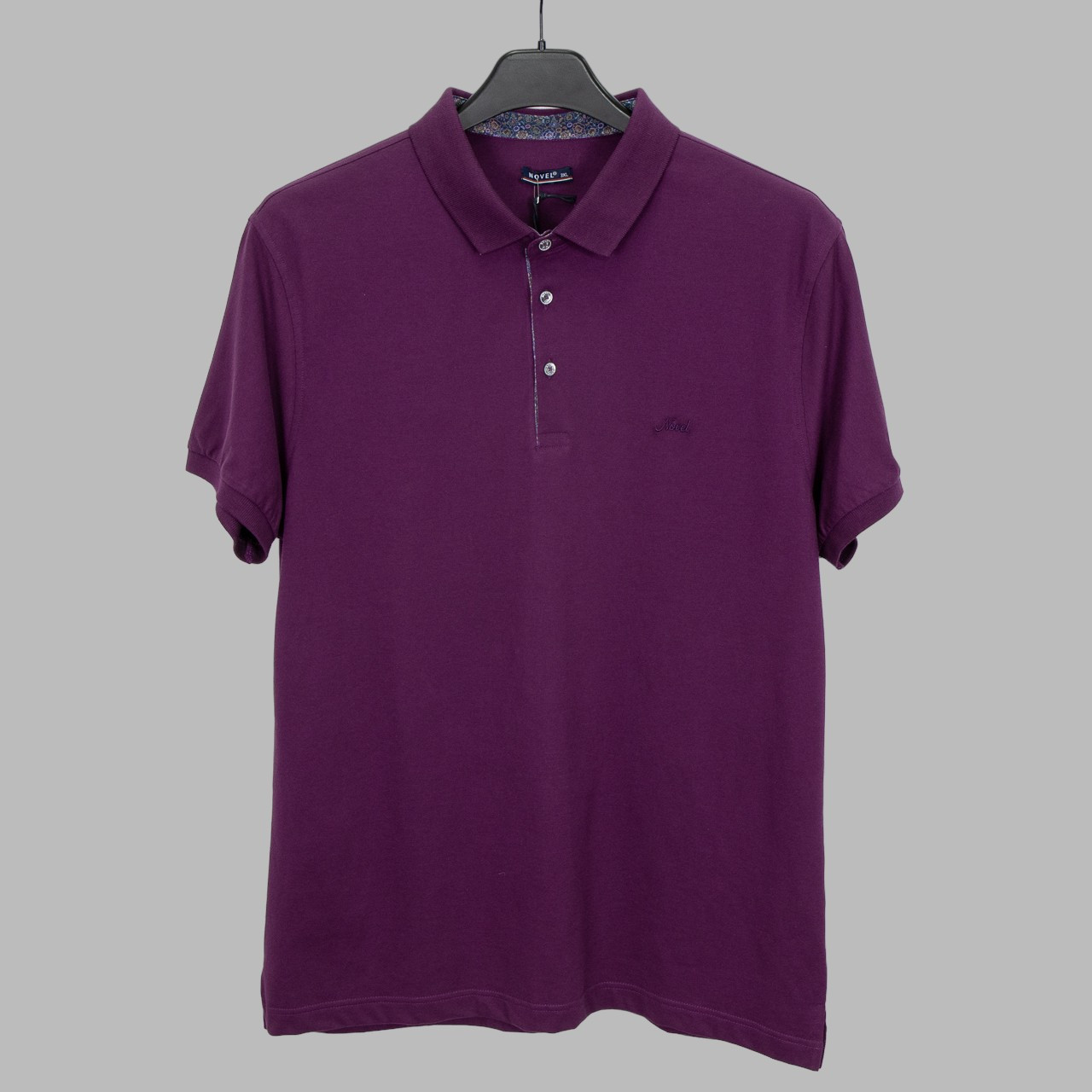 Футболка чоловіча NOVEL G-5063 PLUM 95% бавовна 5% еластан 4XL(Р)